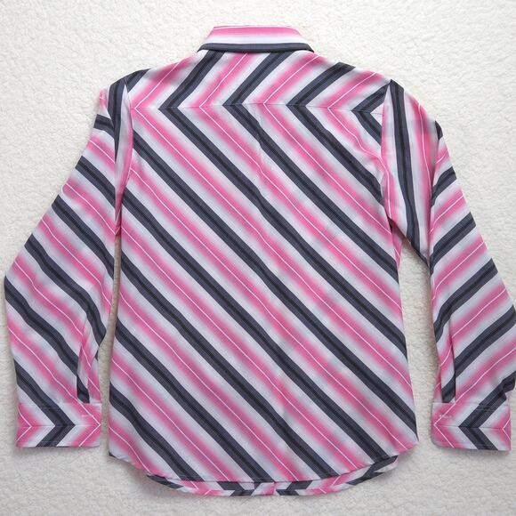 Foxcroft Women's Button Down Striped Shirt Size 4 Wrinkle Free - Picture 2 of 6